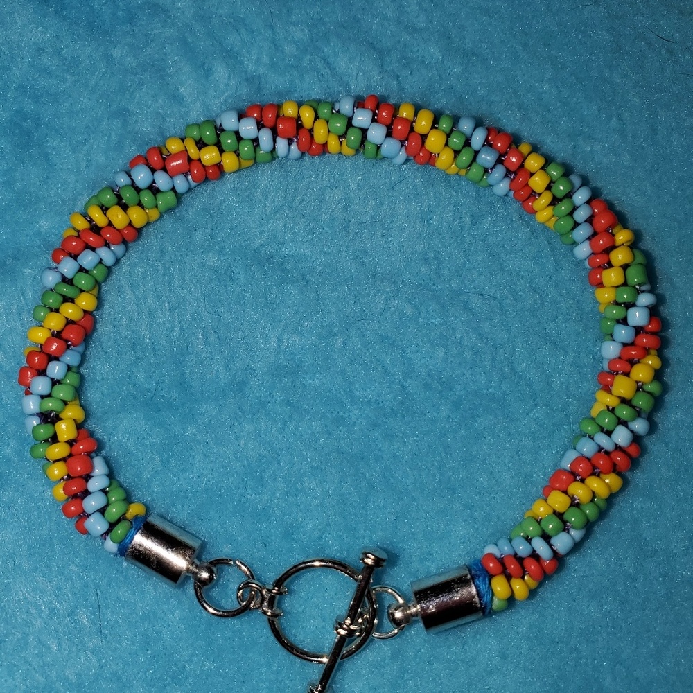 Japanese beaded kumihimo bracelet